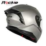 Rockie helmet R4 (Plain) Motocycle Dual Visor Full Face Helmet(Matt Grey)