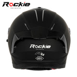 Rockie helmet R4 (Plain) Motocycle Dual Visor Full Face Helmet(Matt Black)