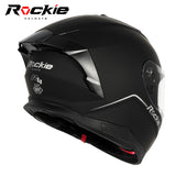 Rockie helmet R4 (Plain) Motocycle Dual Visor Full Face Helmet(Matt Black)