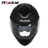 Rockie helmet R4 (Plain) Motocycle Dual Visor Full Face Helmet(Matt Black)