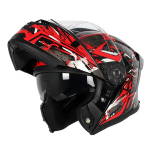 Rockie Helmet R12 Motocycle Dual Visor Flip up helmets Modular Helmet #3