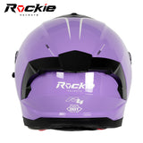Rockie helmet R4 (Plain) Motocycle Dual Visor Full Face Helmet(Purple)