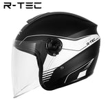 R-tec helmet 828 Motocycle Open Face Helmet(Matt Black)