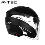 R-tec helmet 828 Motocycle Open Face Helmet(Matt Black)