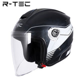 R-tec helmet 828 Motocycle Open Face Helmet(Grey)