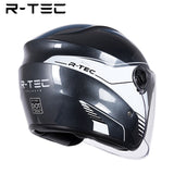 R-tec helmet 828 Motocycle Open Face Helmet(Grey)