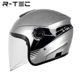 R-tec helmet 828 Motocycle Open Face Helmet(Silver)