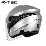 R-tec helmet 828 Motocycle Open Face Helmet(Silver)