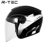 R-tec helmet 828 Motocycle Open Face Helmet(Black)