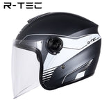 R-tec helmet 828 Motocycle Open Face Helmet(Matt Grey)