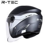 R-tec helmet 828 Motocycle Open Face Helmet(Matt Grey)