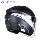 R-tec helmet 828 Motocycle Open Face Helmet(Matt Grey)