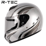R-tec helmet A65 Motocycle Full Face Helmet(Silver)
