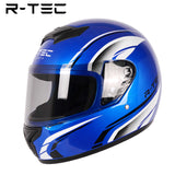 R-tec helmet A65 Motocycle Full Face Helmet(Blue)