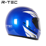 R-tec helmet A65 Motocycle Full Face Helmet(Blue)