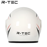 R-tec helmet A66 Motocycle Open Face Helmet(White)