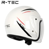 R-tec helmet A66 Motocycle Open Face Helmet(White)