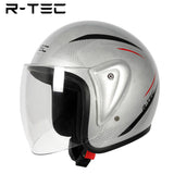 R-tec helmet A66 Motocycle Open Face Helmet(Silver)