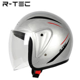 R-tec helmet A66 Motocycle Open Face Helmet(Silver)