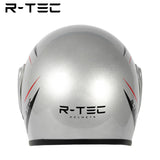 R-tec helmet A66 Motocycle Open Face Helmet(Silver)