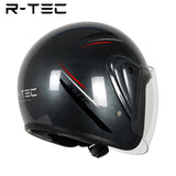 R-tec helmet A66 Motocycle Open Face Helmet(Grey)