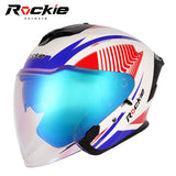 Rockie helmet R3(Assassin) Motocycle dual visor half face helmet