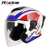 Rockie helmet R3(Assassin) Motocycle dual visor half face helmet