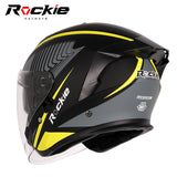 Rockie helmet R3(Assassin) Motocycle dual visor half face helmet