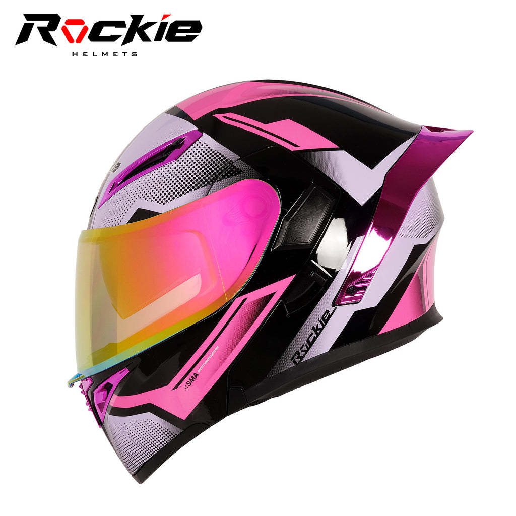 Rockie helmet R5 (Asics) Motocycle Dual Visor Flip up helmets Modular – Rockie Helmets