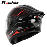 Rockie helmet R7(Navigator) Motocycle Dual Visor Full Face Helmet(Black Red)