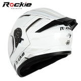 Rockie helmet R7(Navigator) Motocycle Dual Visor Full Face Helmet(White Grey)