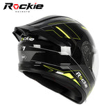 Rockie helmet R7(Navigator) Motocycle Dual Visor Full Face Helmet(Black Yellow)
