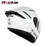 Rockie helmet R7(Navigator) Motocycle Dual Visor Full Face Helmet(White Grey)