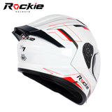 Rockie helmet R7(Navigator) Motocycle Dual Visor Full Face Helmet(White Red)