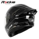 Rockie helmet R7(Navigator) Motocycle Dual Visor Full Face Helmet(Black Grey)