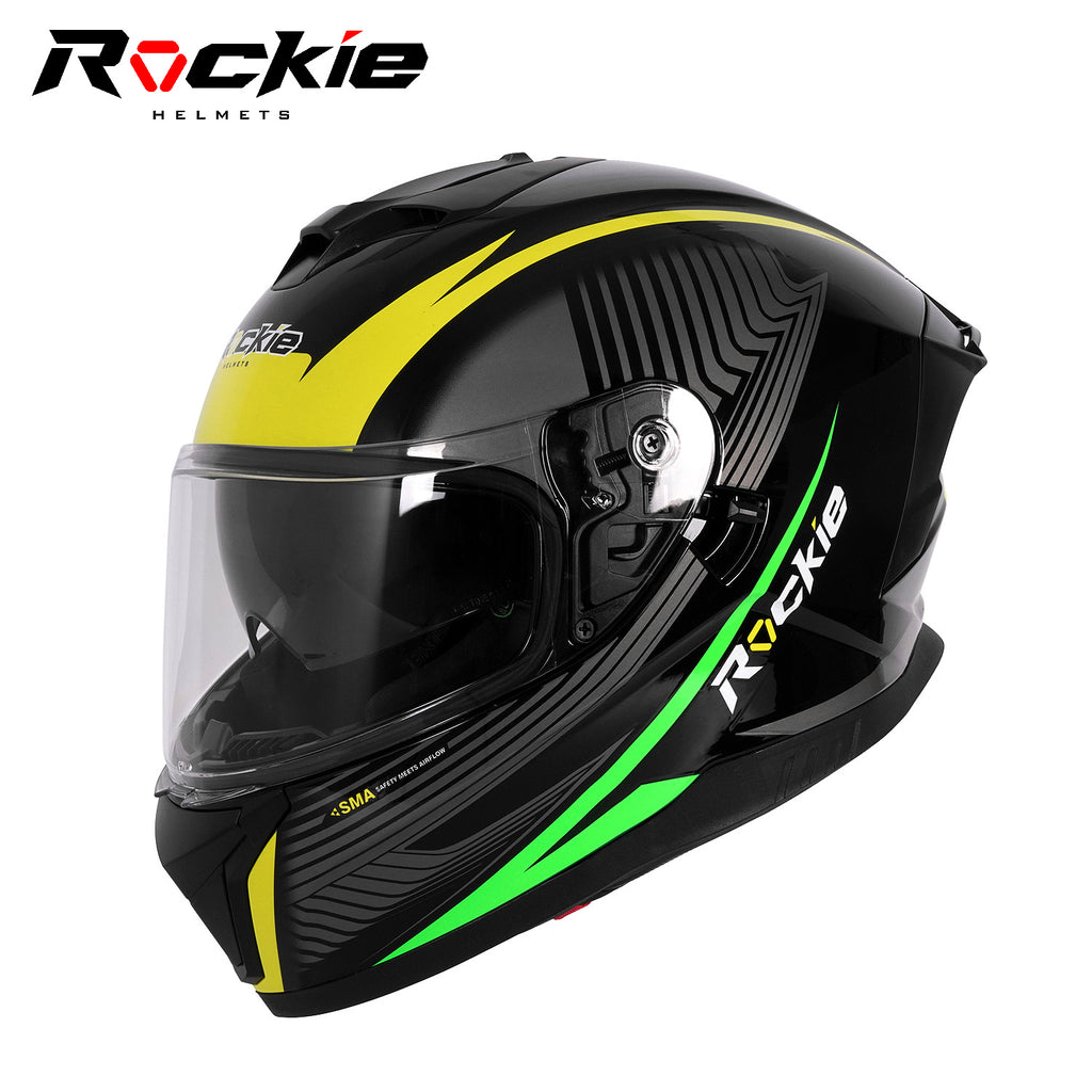 assassin motorcycle helmet Rockie helmet R4 (Assassin) Motocycle Dual Visor Full Face Helmet(Blac – Rockie Helmets