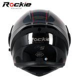 Rockie helmet R5 (Classic) Motocycle Dual Visor Flip up helmets Modular Helmet(Black Red)