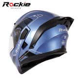 Rockie helmet R5 (Classic) Motocycle Dual VisorFlip up helmets Modular Helmet (Blue)