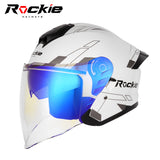 Rockie helmet R6 Motocycle dual visor half face helmet