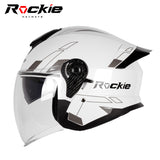 Rockie helmet R6 Motocycle dual visor half face helmet