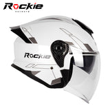Rockie helmet R6 Motocycle dual visor half face helmet