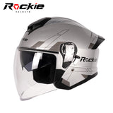 Rockie helmet R6 Motocycle dual visor half face helmet