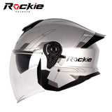 Rockie helmet R6 Motocycle dual visor half face helmet