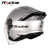 Rockie helmet R6 Motocycle dual visor half face helmet