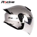 Rockie helmet R6 Motocycle dual visor half face helmet