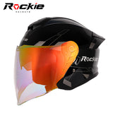 Rockie helmet R6 Motocycle dual visor half face helmet