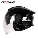 Rockie helmet R6 Motocycle dual visor half face helmet