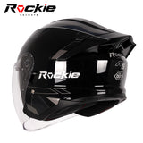 Rockie helmet R6 Motocycle dual visor half face helmet