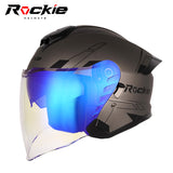 Rockie helmet R6 Motocycle dual visor half face helmet