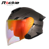 Rockie helmet R6 Motocycle dual visor half face helmet